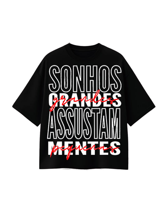 Camiseta Boxy - collab JDC & RARETIME - SONHOS GRANDES