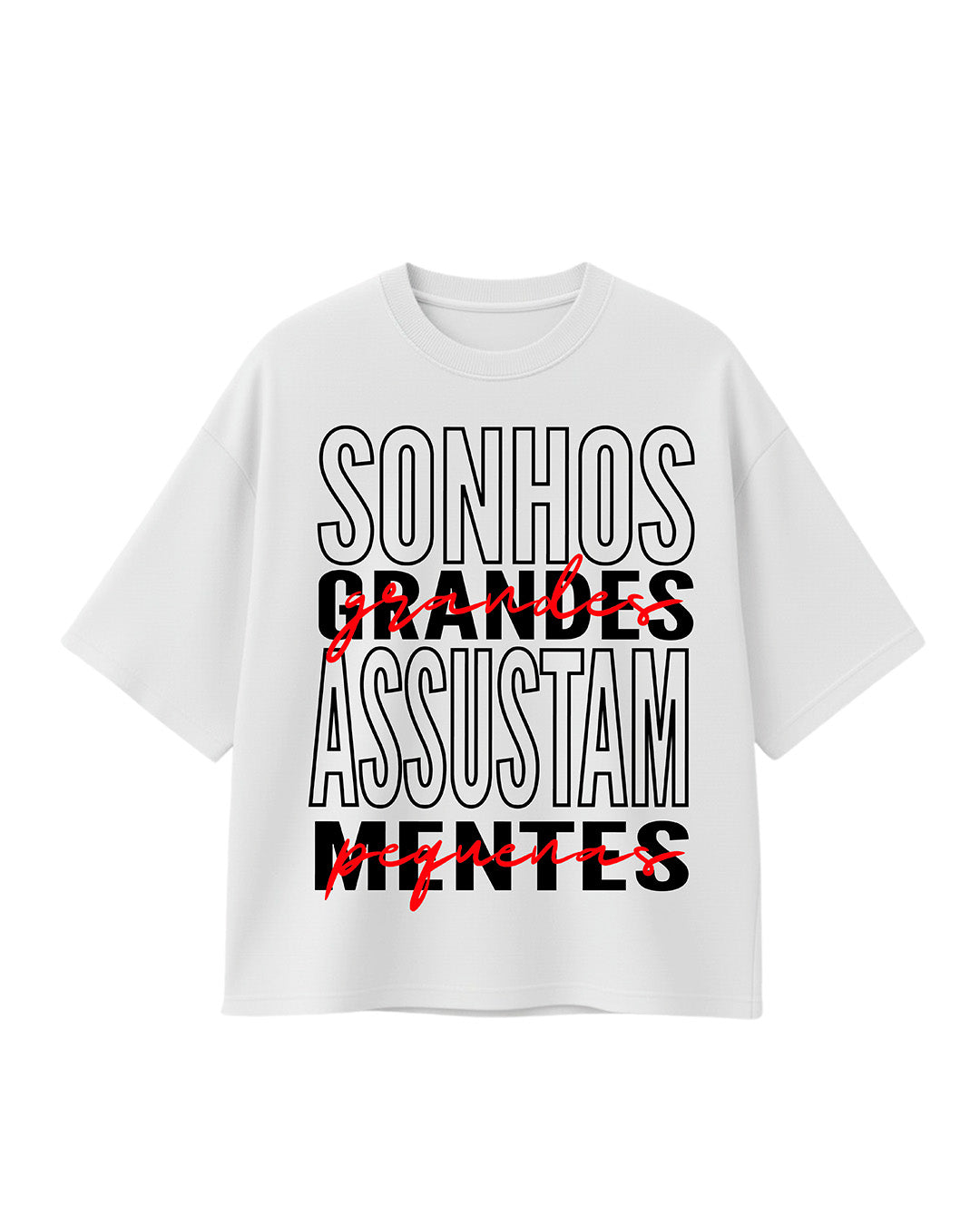 Camiseta Boxy - collab JDC & RARETIME - SONHOS GRANDES