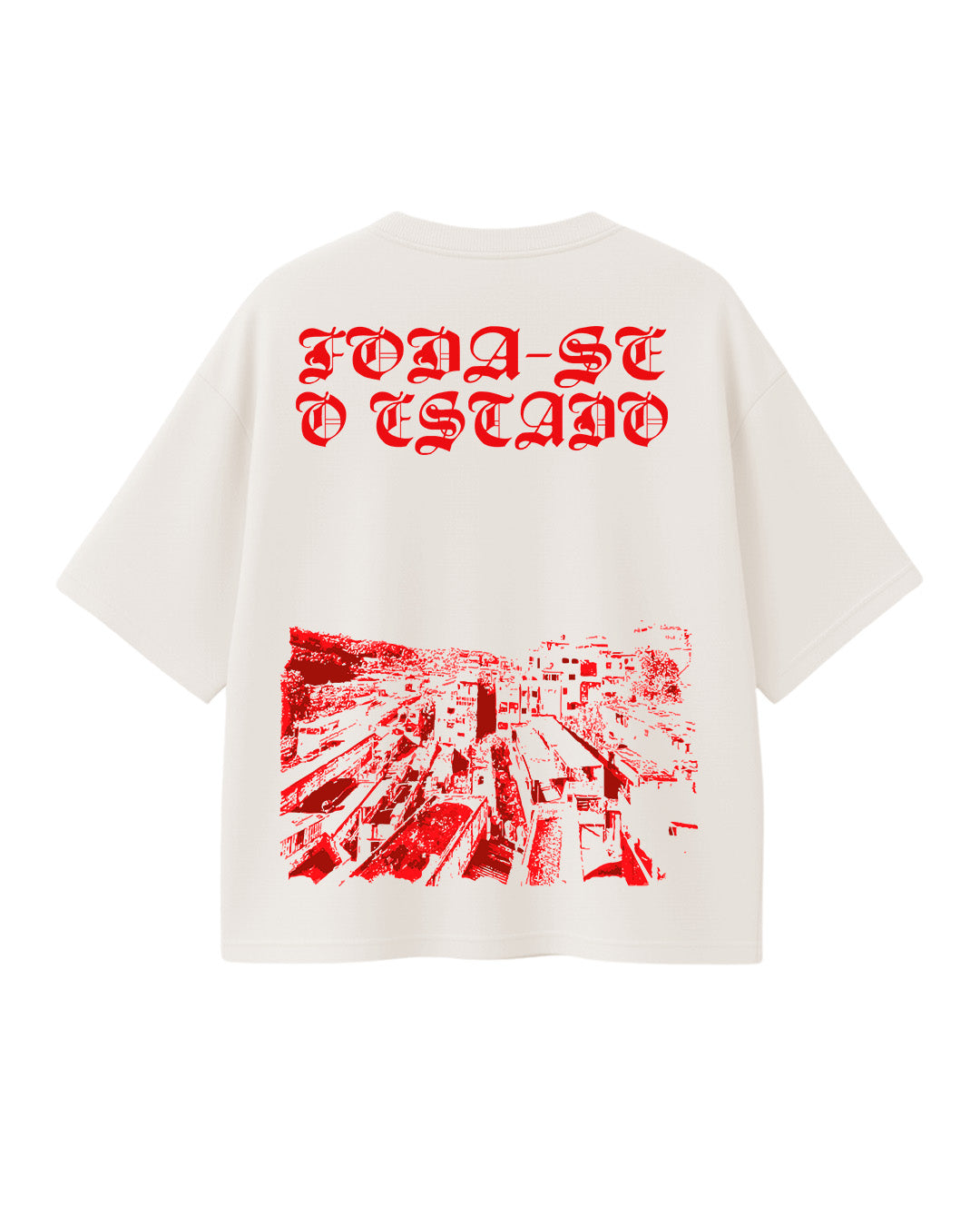 Camiseta - Boxy - Foda-se o estado.
